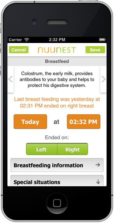 Record Breastfeeding on your iPhone