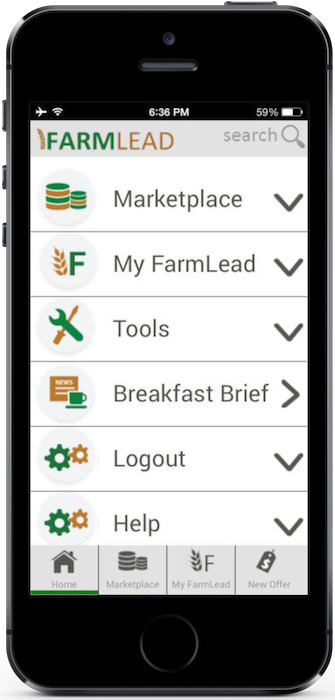 FarmLead List Screen