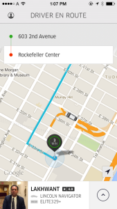 Screenshot of Uber