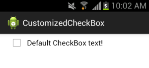 Android default CheckBox
