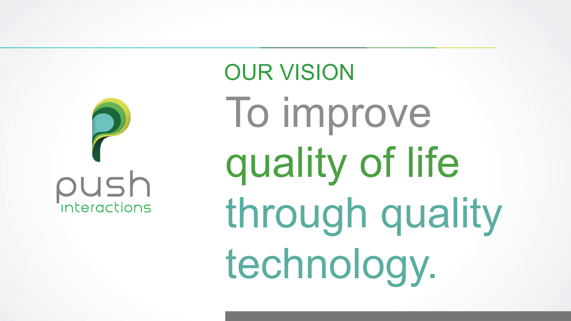 Push Interactions Company Vision - 5 Year Anniversary Celebration