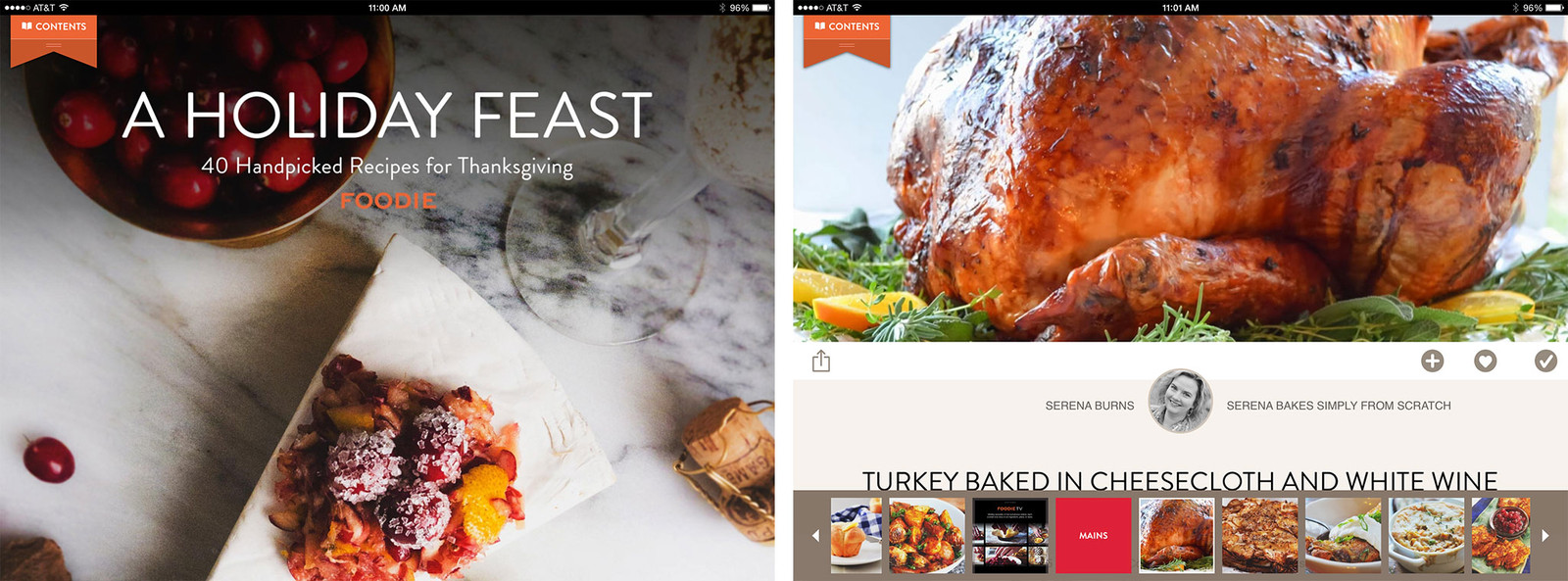 Apps to Help you get ready for the holidays - Foodie Recipes iPad Screenshots