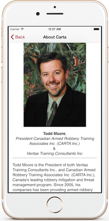 About Carta the Robbery Mitigation Training App