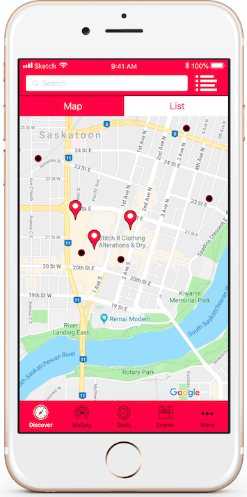 MyEats Map Listing